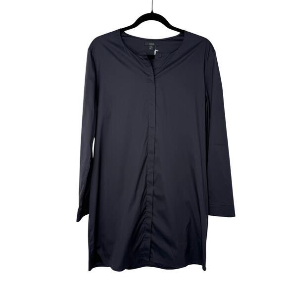 COS Navy Long Sleeve Minimalist Tunic Dress Size 10 Modern Workwear - Picture 1 of 8